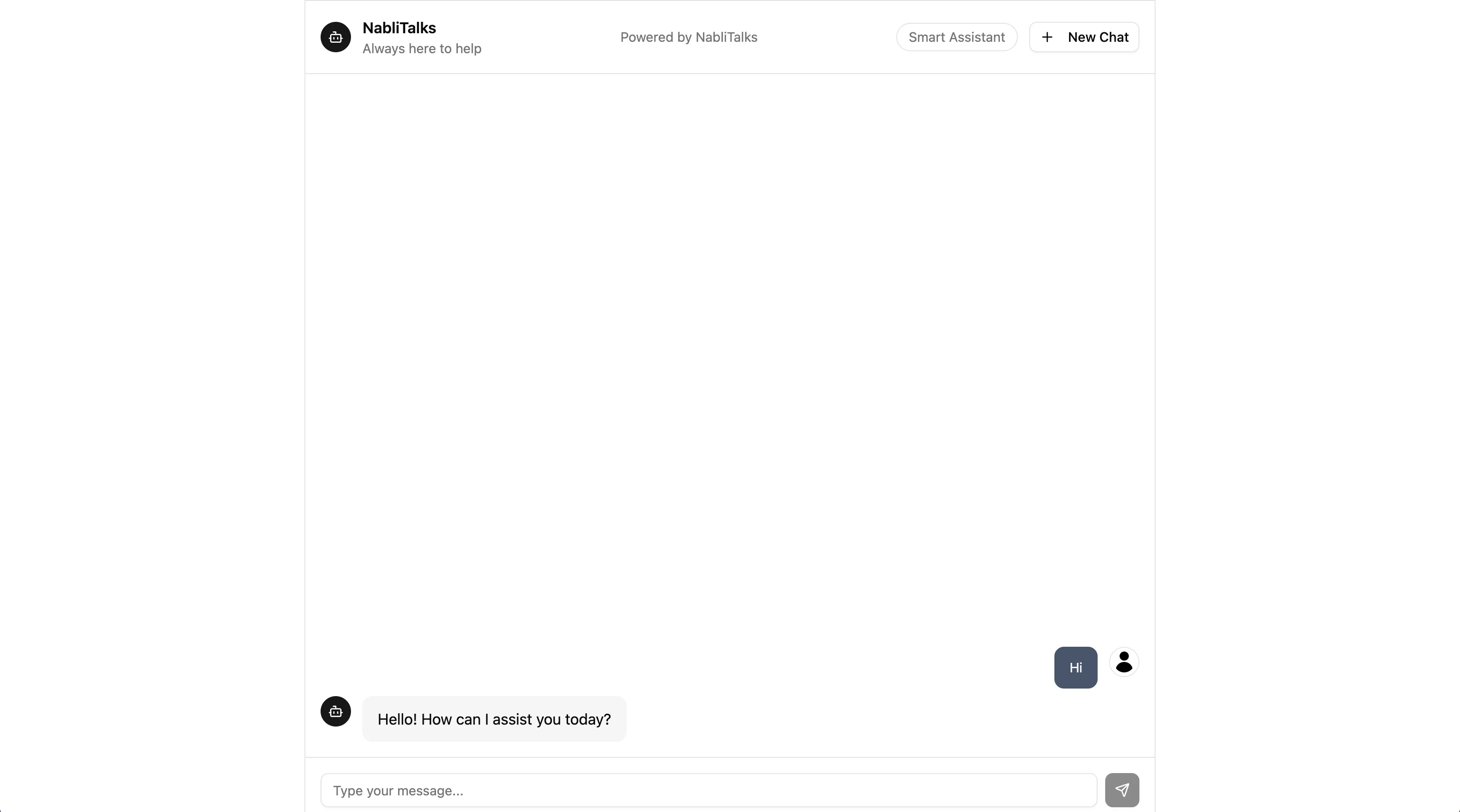 Chat test screenshot